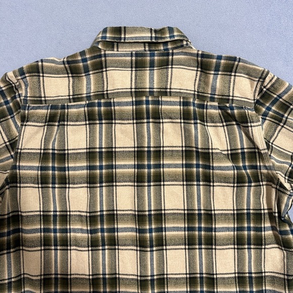 Carhartt Plaid Flannel Button Down Shirt Original Fit Green Tan Mens Size XL - Picture 9 of 13
